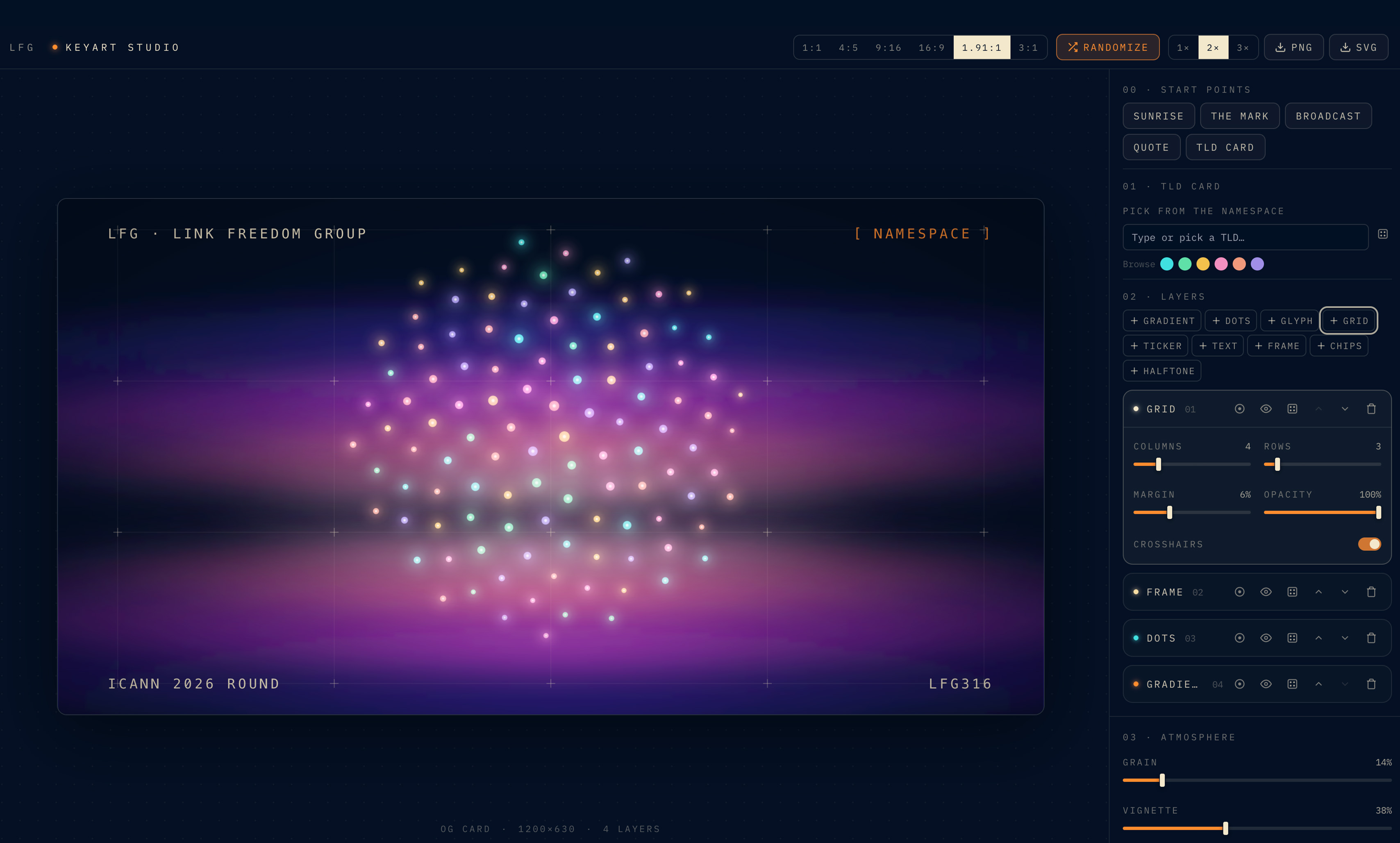 The keyart studio, a layer-based generative tool for exporting on-brand graphics